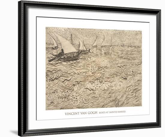 Boats at Saintes-Maries, 1888-Vincent van Gogh-Framed Art Print