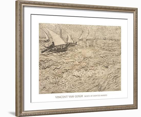 Boats at Saintes-Maries, 1888-Vincent van Gogh-Framed Art Print