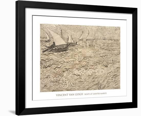 Boats at Saintes-Maries, 1888-Vincent van Gogh-Framed Art Print