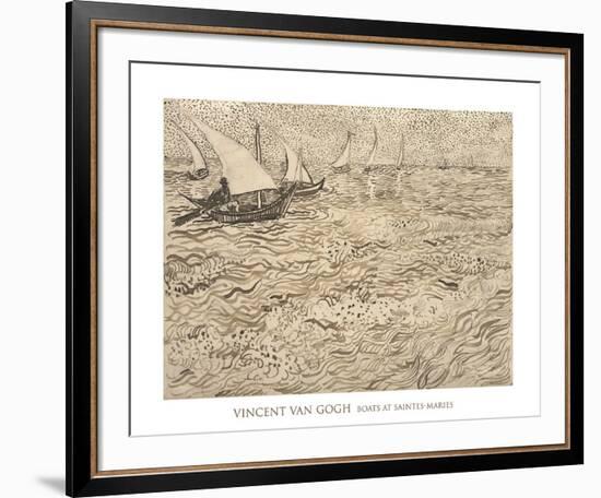 Boats at Saintes-Maries, 1888-Vincent van Gogh-Framed Art Print