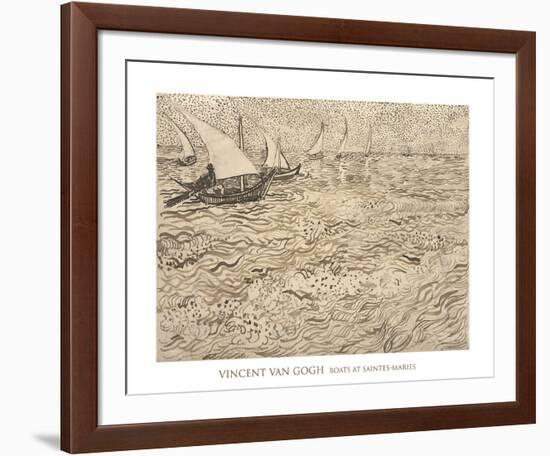 Boats at Saintes-Maries, 1888-Vincent van Gogh-Framed Art Print