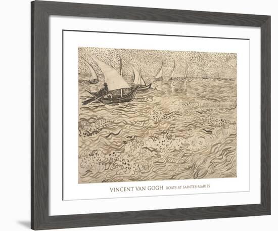 Boats at Saintes-Maries, 1888-Vincent van Gogh-Framed Art Print