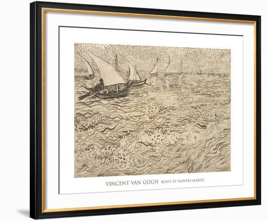 Boats at Saintes-Maries, 1888-Vincent van Gogh-Framed Art Print