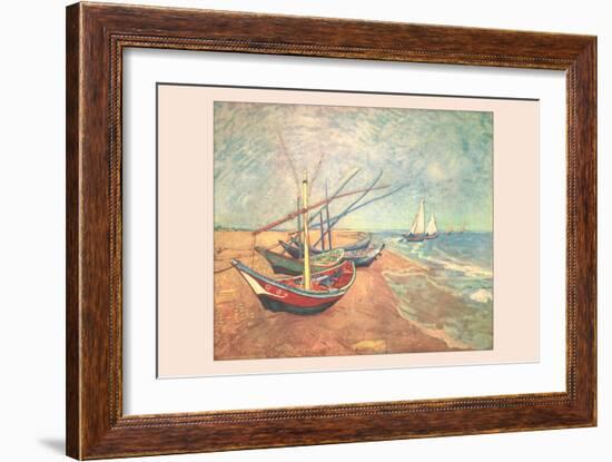 Boats at Saintes-Maries-Vincent van Gogh-Framed Art Print