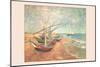 Boats at Saintes-Maries-Vincent van Gogh-Mounted Art Print