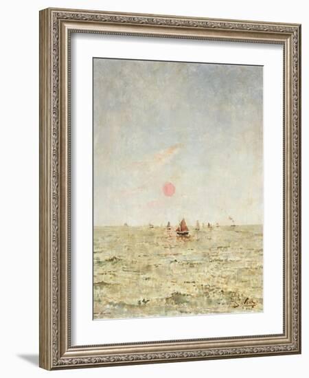 Boats at Sunrise-Alfred Emile Léopold Stevens-Framed Giclee Print