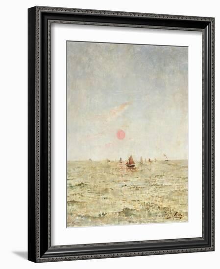 Boats at Sunrise-Alfred Emile Léopold Stevens-Framed Giclee Print