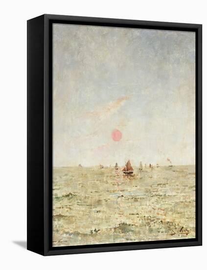 Boats at Sunrise-Alfred Emile Léopold Stevens-Framed Premier Image Canvas