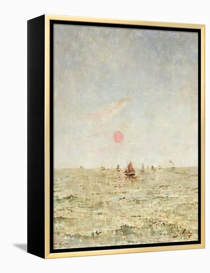 Boats at Sunrise-Alfred Emile Léopold Stevens-Framed Premier Image Canvas