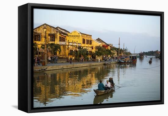 Boats at the Thu Bon River, Hoi An, Vietnam, Indochina, Southeast Asia, Asia-Yadid Levy-Framed Premier Image Canvas