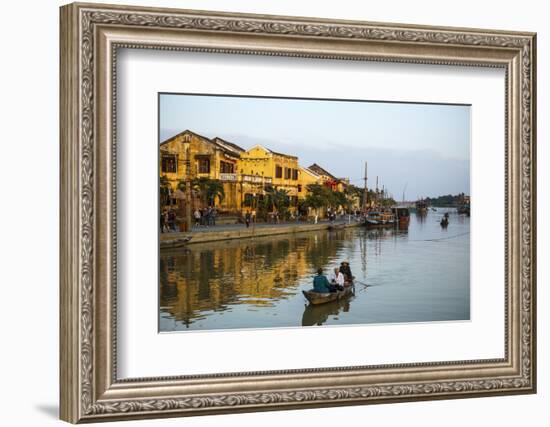 Boats at the Thu Bon River, Hoi An, Vietnam, Indochina, Southeast Asia, Asia-Yadid Levy-Framed Photographic Print