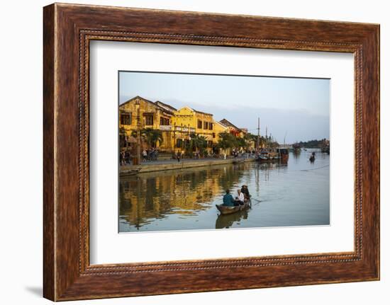 Boats at the Thu Bon River, Hoi An, Vietnam, Indochina, Southeast Asia, Asia-Yadid Levy-Framed Photographic Print