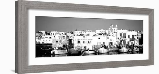 Boats at the Waterfront, Paros, Cyclades Islands, Greece-null-Framed Photographic Print