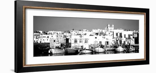 Boats at the Waterfront, Paros, Cyclades Islands, Greece-null-Framed Photographic Print