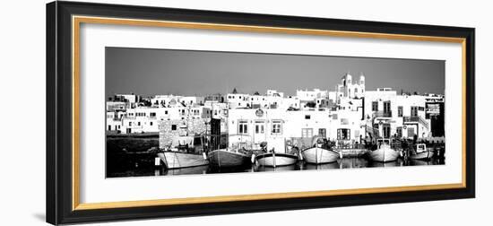 Boats at the Waterfront, Paros, Cyclades Islands, Greece-null-Framed Photographic Print