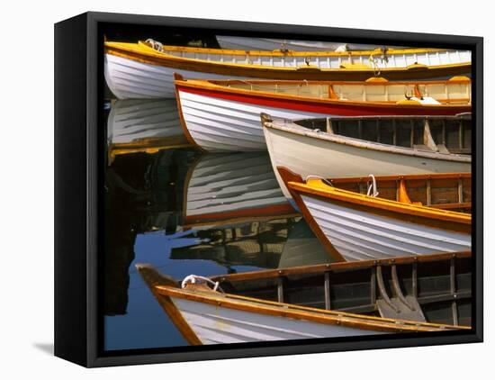 Boats at the Wooden Boat Center, Lake Union, Seattle, Washington, USA-Tom Haseltine-Framed Premier Image Canvas