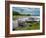 Boats await skippers on Lough Carra, County Mayo, Ireland. Shrine watches over the fishermen.-Betty Sederquist-Framed Photographic Print