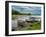 Boats await skippers on Lough Carra, County Mayo, Ireland. Shrine watches over the fishermen.-Betty Sederquist-Framed Photographic Print