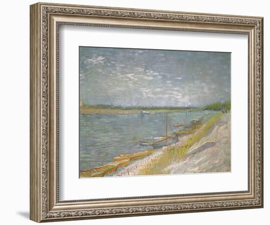 Boats Beached Ashore, 1887-Vincent van Gogh-Framed Giclee Print