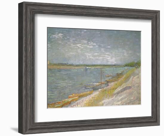 Boats Beached Ashore, 1887-Vincent van Gogh-Framed Giclee Print