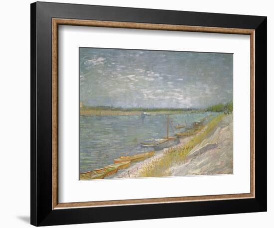 Boats Beached Ashore, 1887-Vincent van Gogh-Framed Giclee Print