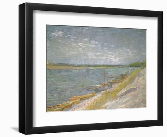 Boats Beached Ashore, 1887-Vincent van Gogh-Framed Giclee Print