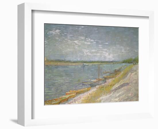 Boats Beached Ashore, 1887-Vincent van Gogh-Framed Giclee Print