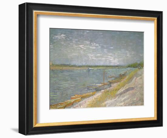 Boats Beached Ashore, 1887-Vincent van Gogh-Framed Giclee Print