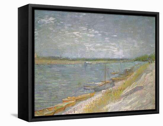 Boats Beached Ashore, 1887-Vincent van Gogh-Framed Premier Image Canvas