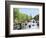 Boats Cruise Along a Canal with the Zuiderkerk Bell-Tower in the Background, Amsterdam, Netherlands-Miva Stock-Framed Photographic Print