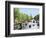 Boats Cruise Along a Canal with the Zuiderkerk Bell-Tower in the Background, Amsterdam, Netherlands-Miva Stock-Framed Photographic Print