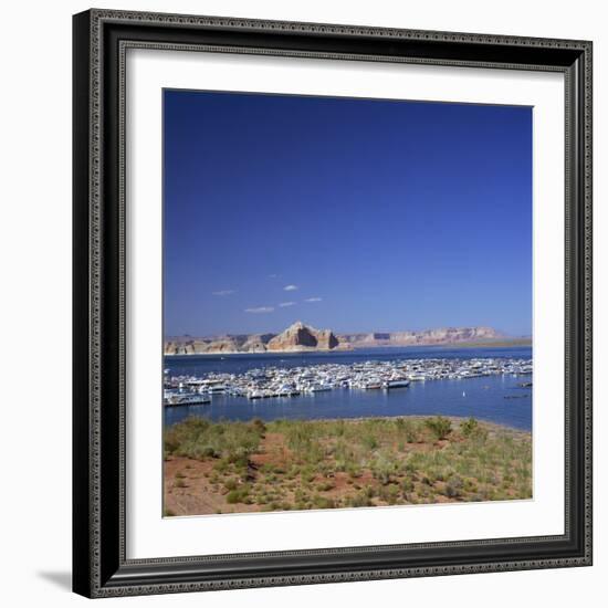 Boats for Recreation Moored on Lake Powell, at Page in Arizona, USA-Tony Gervis-Framed Photographic Print