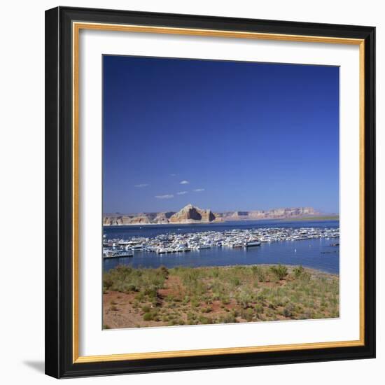 Boats for Recreation Moored on Lake Powell, at Page in Arizona, USA-Tony Gervis-Framed Photographic Print