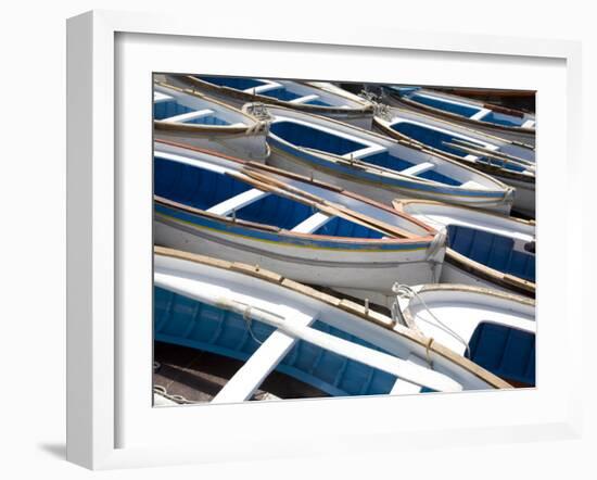 Boats for the Visit to the Famous Blue Grotto, Capri, Bay of Naples, Italy, Europe-Olivieri Oliviero-Framed Photographic Print