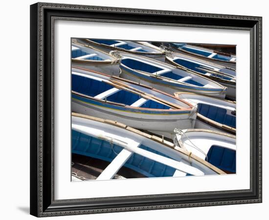 Boats for the Visit to the Famous Blue Grotto, Capri, Bay of Naples, Italy, Europe-Olivieri Oliviero-Framed Photographic Print