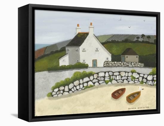 Boats, Gull and House-Sophie Harding-Framed Premier Image Canvas