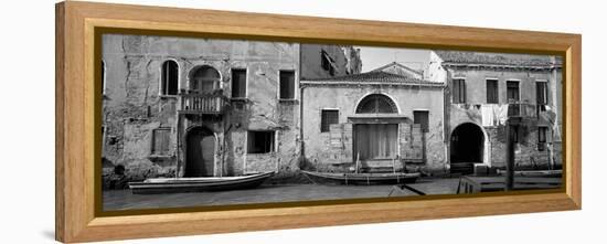 Boats in a Canal, Grand Canal, Rio Della Pieta, Venice, Italy-null-Framed Stretched Canvas