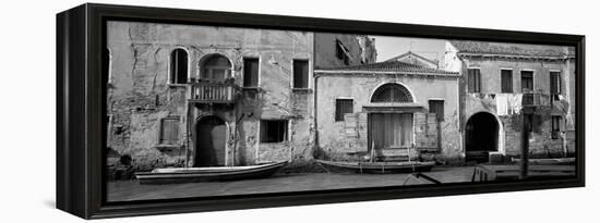 Boats in a Canal, Grand Canal, Rio Della Pieta, Venice, Italy-null-Framed Stretched Canvas