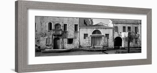 Boats in a Canal, Grand Canal, Rio Della Pieta, Venice, Italy-null-Framed Photographic Print