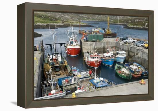 Boats In a Harbour-Adrian Bicker-Framed Premier Image Canvas