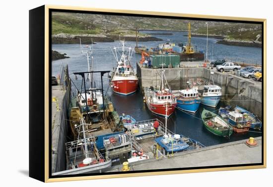 Boats In a Harbour-Adrian Bicker-Framed Premier Image Canvas