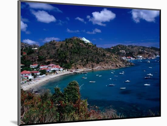 Boats in Bay, Corrossol Bay, St. Barts-Wayne Walton-Mounted Photographic Print