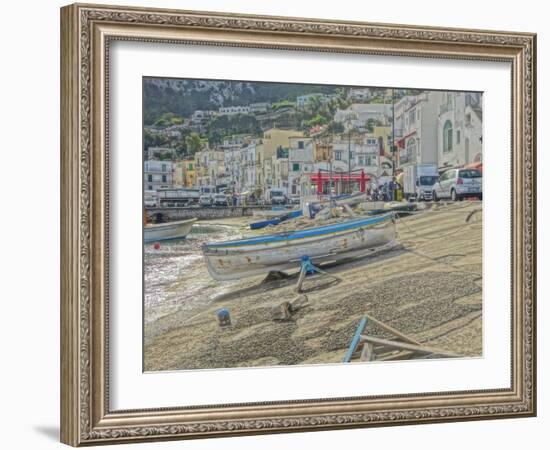 Boats in Capri Harbour Italy-Markus Bleichner-Framed Art Print