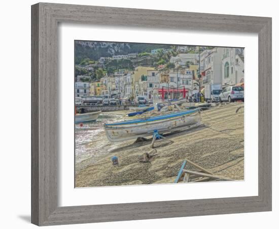 Boats in Capri Harbour Italy-Markus Bleichner-Framed Art Print