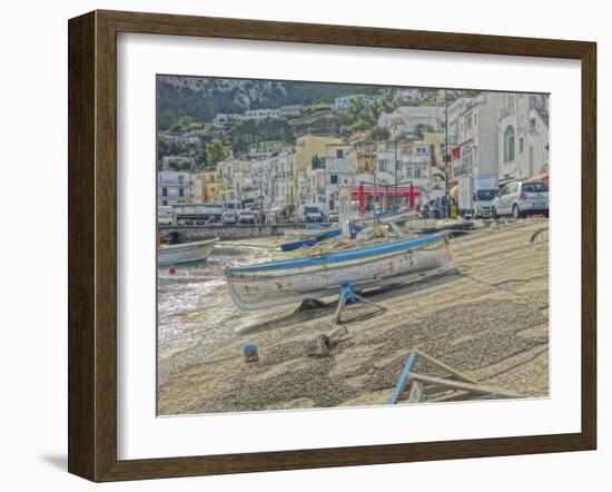 Boats in Capri Harbour Italy-Markus Bleichner-Framed Art Print