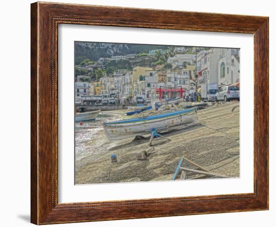 Boats in Capri Harbour Italy-Markus Bleichner-Framed Art Print