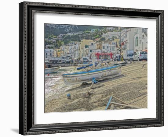 Boats in Capri Harbour Italy-Markus Bleichner-Framed Art Print