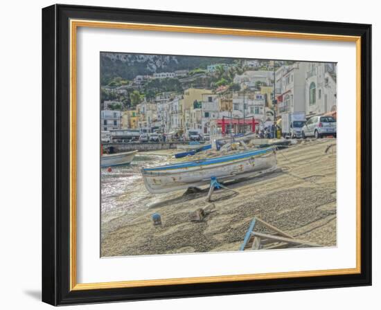 Boats in Capri Harbour Italy-Markus Bleichner-Framed Art Print