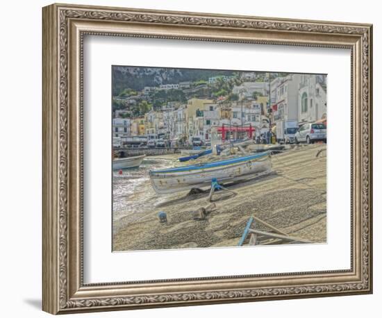 Boats in Capri Harbour Italy-Markus Bleichner-Framed Premium Giclee Print