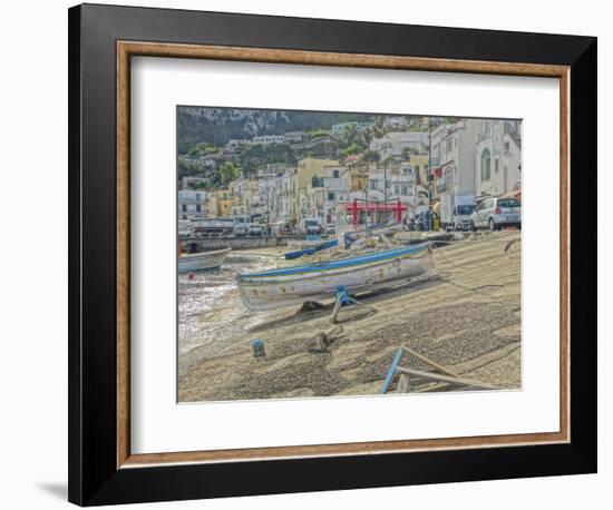 Boats in Capri Harbour Italy-Markus Bleichner-Framed Premium Giclee Print